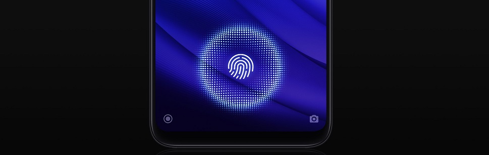 сканер отпечатка пальца находится прямо на экране 